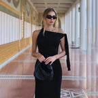 Candyhot Sexy Solid O-Neck Sleeveless Casual Fashion Dress Y2K Summer Slim Fit Piece Maxi Dress Evening Dresses Women's Clothing