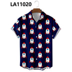 2024 Men's Shirts Creative Panda Printed Short Sleeve Shirt Men Street Summer Hawaii Beach Retro Harujuku For