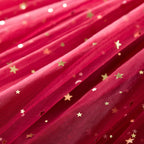 2025 Red Christmas Dress for Baby Girls Winter Long Sleeve Mesh Dresses for 3-8Yrs Kid Star Sequin Birthday Party Princess Dress