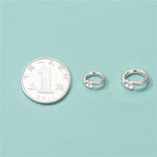 2pcs Authentic Real 925 Sterling Silver Open Jump Rings O Ring Connector for DIY Bracelet Necklace Earring Jewelry Craft Making
