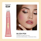 BEAUTY GLAZED 7 Colors Liquid Blush Stick Highlighter Multi Functional Make Up Pen Lip Cheek Waterproof Lasting Cosmetic