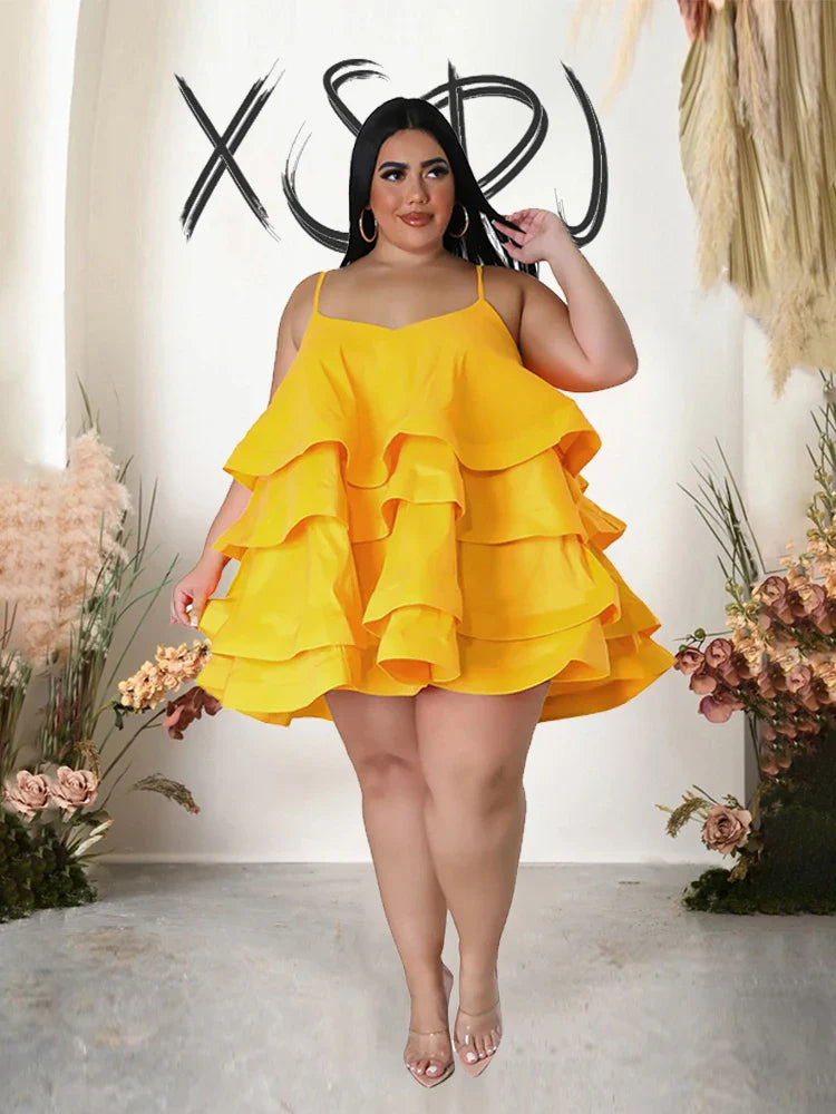 Elegant Chic Large Women Dresses Satin Summer Sexy Party Dress Strap Sleeveless Loose Plus Size Dresses Wholesale Dropshipping