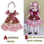 30cm Two-dimensional Doll Comic Face 1/6 Bjd Doll or Dress Up Clothes Children's Girl Birthday Gift Toys Kids Toys