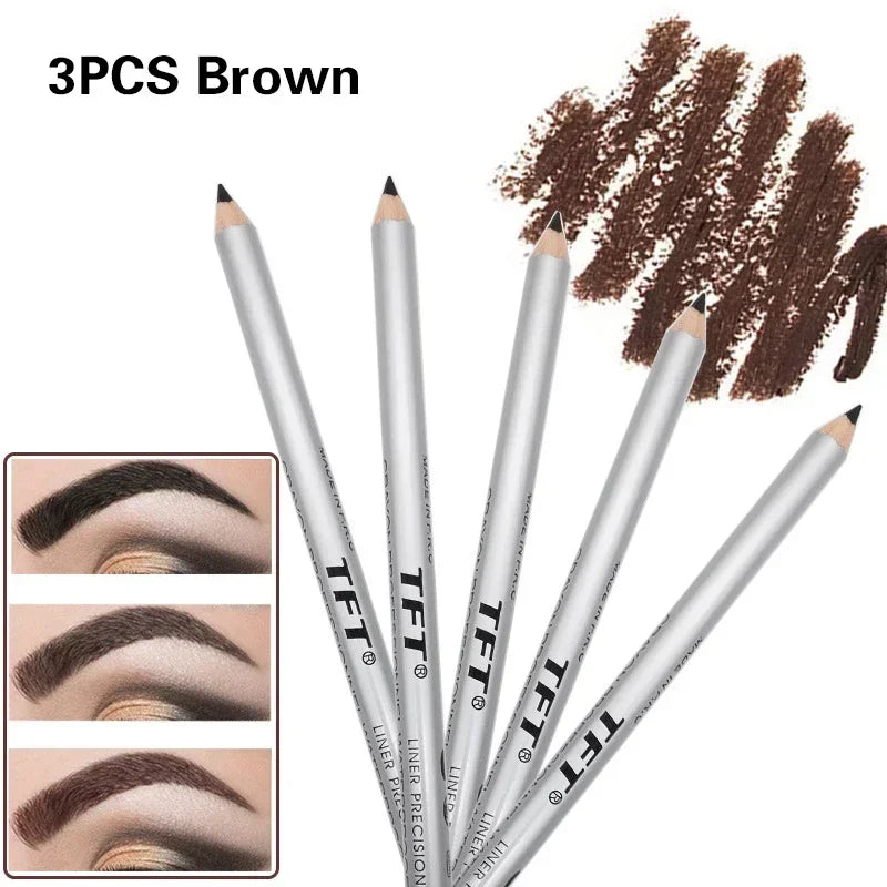 1/3pcs Eye Brow Pencil Waterproof Professional Women Eye Makeup Pen Easy Color Natural Black Brown Cosmetic Beauty Eyebrow Tool