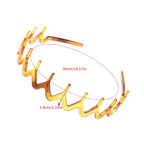 Curved Wavy Headband Black Toothed Non-slip Hair Hoops Hair Band Women Wash Face Hair Accessories Korean Bezel Head Hoops Band