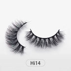Dropshipping Reuseable Natural Long 12-15mm 3D Faux Mink Lashes Fluffy Volume False Eyelashes Cruelty Free Wispy Makeup Lashes