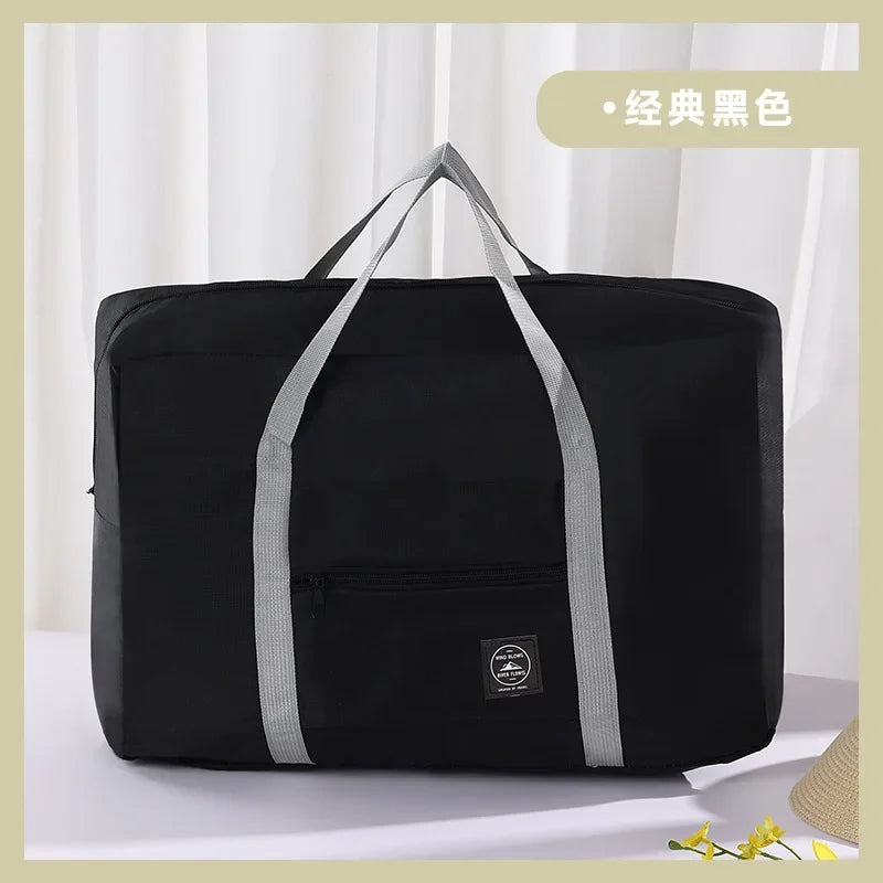 1-piece foldable travel bag, weekend travel bag, gym bag, suitable for airline carry on luggage bag, business travel storage bag
