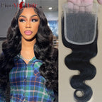 Body Wave Bundles And Closure Human Hair Bundles With Closure 20 22 24 Inch  Raw Human Hair Weave Extensions Closure Human Hair