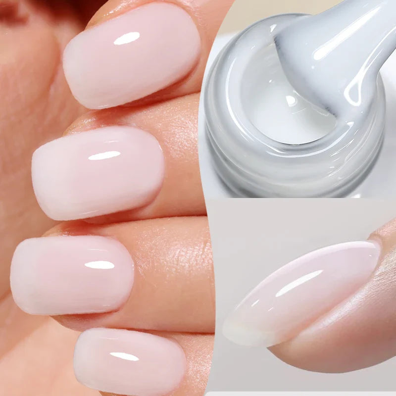 BORN PRETTY 10ml Milky Jelly White Gel Nail Polish Translucent Semi Permanent Soak Off UV LED Gel Varnish Manicure Nail Art