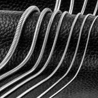 1 piece Stainless steel Round Snake Chain Pendant Necklace For Men Women Necklace Jewelry