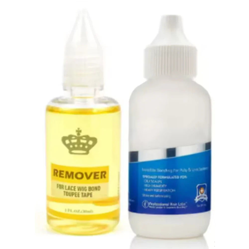 2pcs Wig Glue Strong Hold Lace Glue and Lace Glue Remover Set,Waterproof .securely .Safe Lace Front Wig Glue and Remover