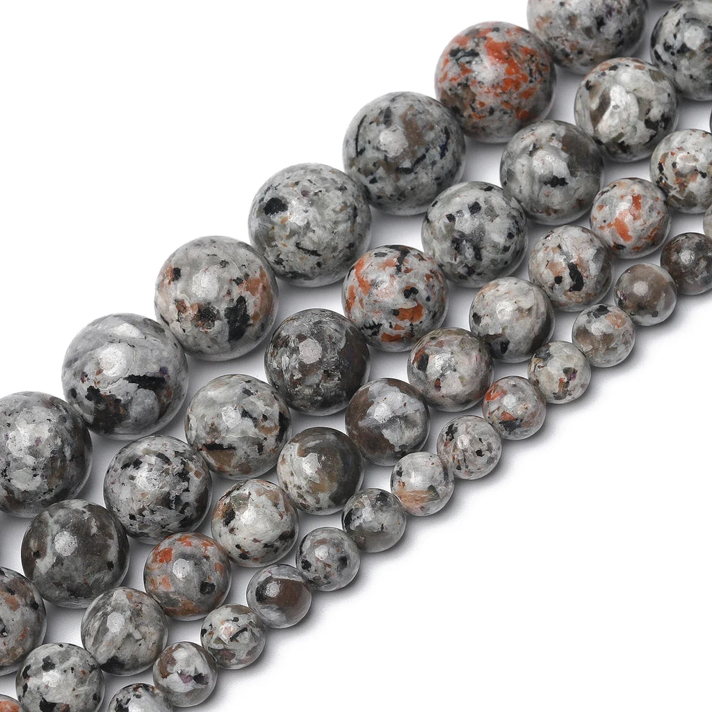 4-12mm AA Yooperlite Natural Flame Stone Beads Round Spacer Beads For Jewelry Making Supplies Diy Charms Bracelets Accessories