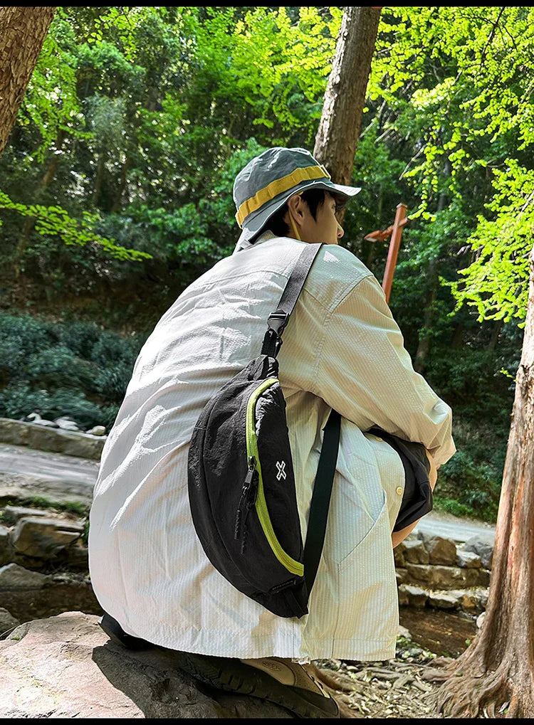 Casual Waterproof Chest Bags Large Capacity Crossbody Bags Korean Fashion Waist Bag Fanny Pack for Women Men's Travel Bag Banana