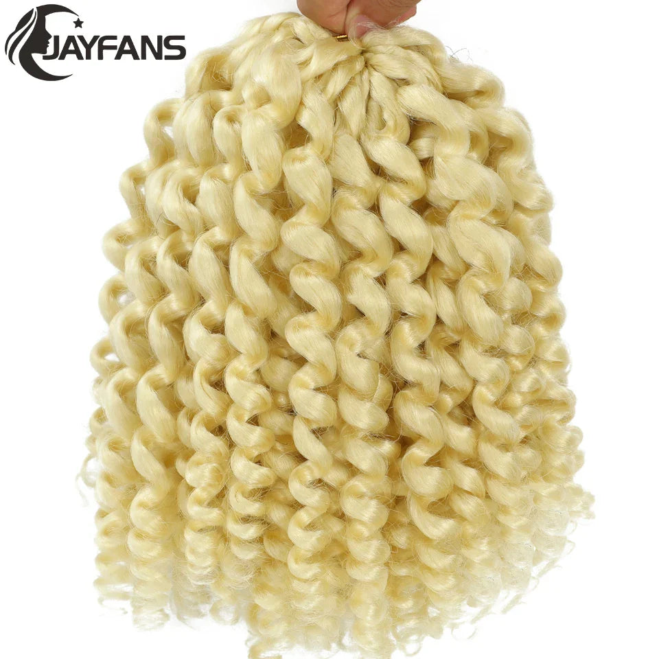 1- 5 Packs 8 inch Jumpy Wand Curl Jamaican Bounce Crochet Hair Natural Black Wand Curls Crochet Hair Short Curly Crochet Braids