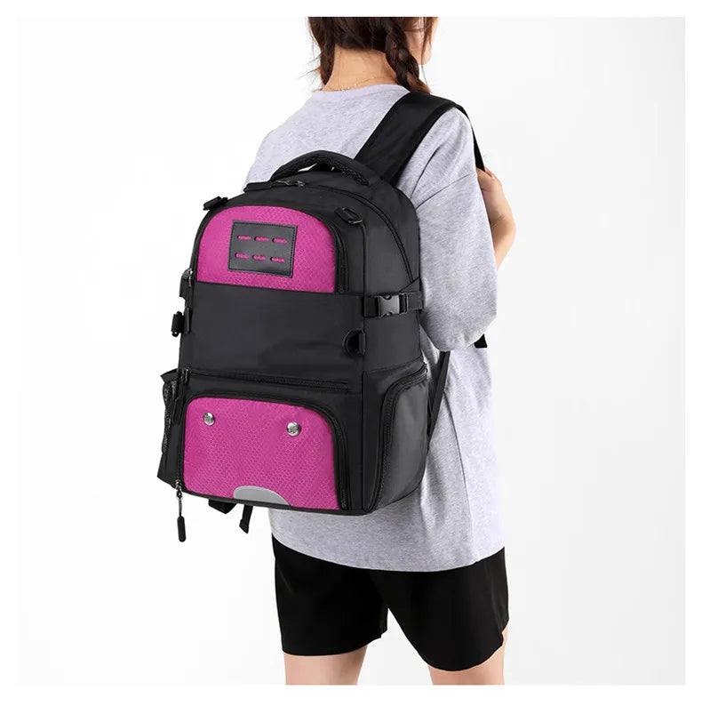 basketball sports backpack with shoe compartment man soccer bag boys football school bag black large capacity school backpack