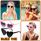 12-60Pcs Wedding Bridal Heart Shaped Sunglasses Party Favors Gift for Guests Bachelorette Hen Party Glasses Bridal Shower Decor