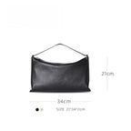 Envelope Bag Vintage Niche Wind Genuine Leather Wide Shoulder Strap Armpit Bag Hundred Sheepskin Shoulder Bag Clutch Bag