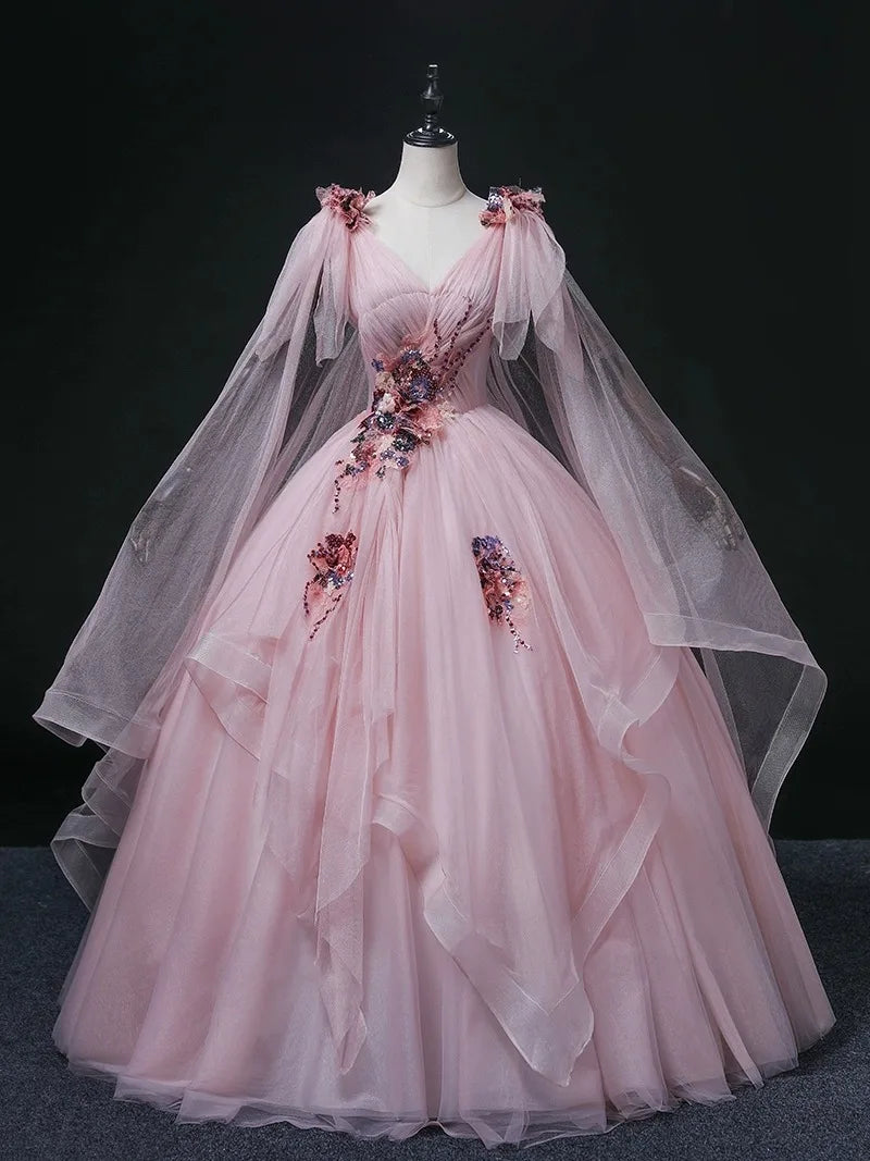 2025 New Women's Bean Paste Powder Mesh Long Evening Dress Fashion Glitter Bead Stickers Look Thin V-neck Back Strap Dress