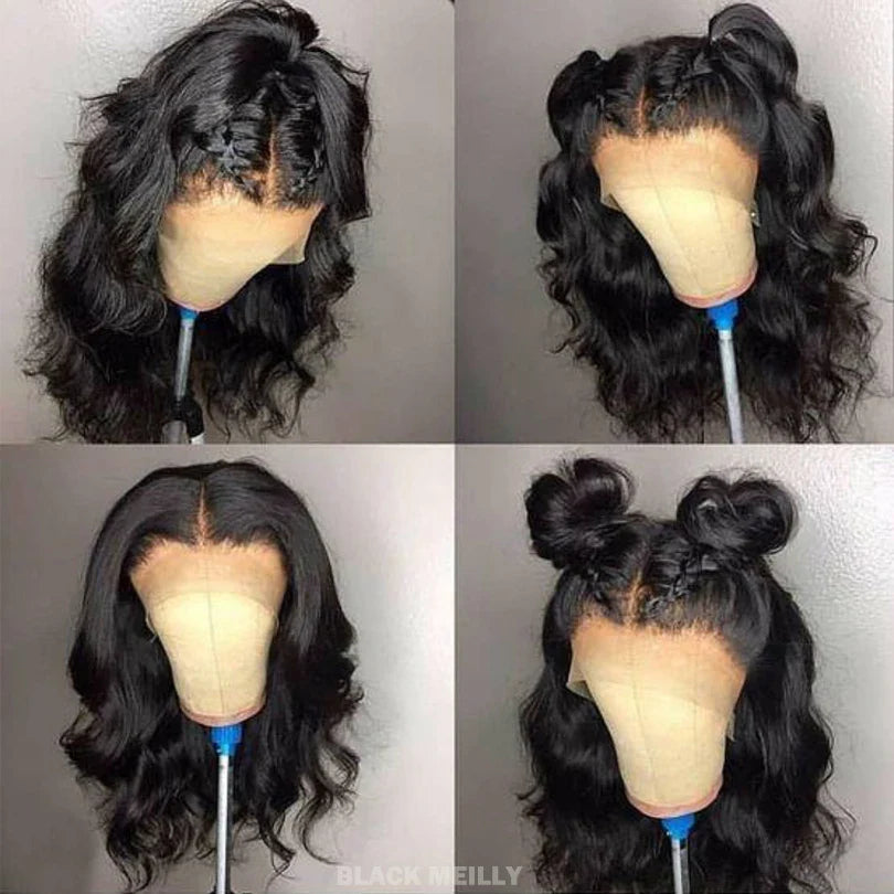 Body Wave Transparent Full Lace Human Hair Wigs with Silk Base Indian Remy Wavy Silk Top Full Lace Wig For Women Wavy