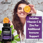 Elderberry - Supports Immune Health, Respiratory Health, Antioxidant, Rich in Vitamin C and Zinc - 120 Capsules