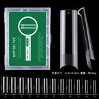 240PCs Extra Long XXL Size False Nail Tips Soft Gel Coffin Square Almond Fake Nail Tips Half Matte No Trace Traceless Nails