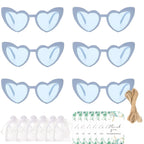 12-60Pcs Wedding Bridal Heart Shaped Sunglasses Party Favors Gift for Guests Bachelorette Hen Party Glasses Bridal Shower Decor