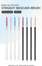 50pcs Grafted eyelashes Single color disposable eyelash brush Spiral eye Makeup Eyelash curler makeup brush cosmetic tools