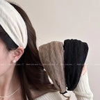 2025 Korea Elegant Chiffon Wide Hairbands Headband Women Girls Gift Scrunchie Hair Head Hoop Band Accessories Headdress Headwear