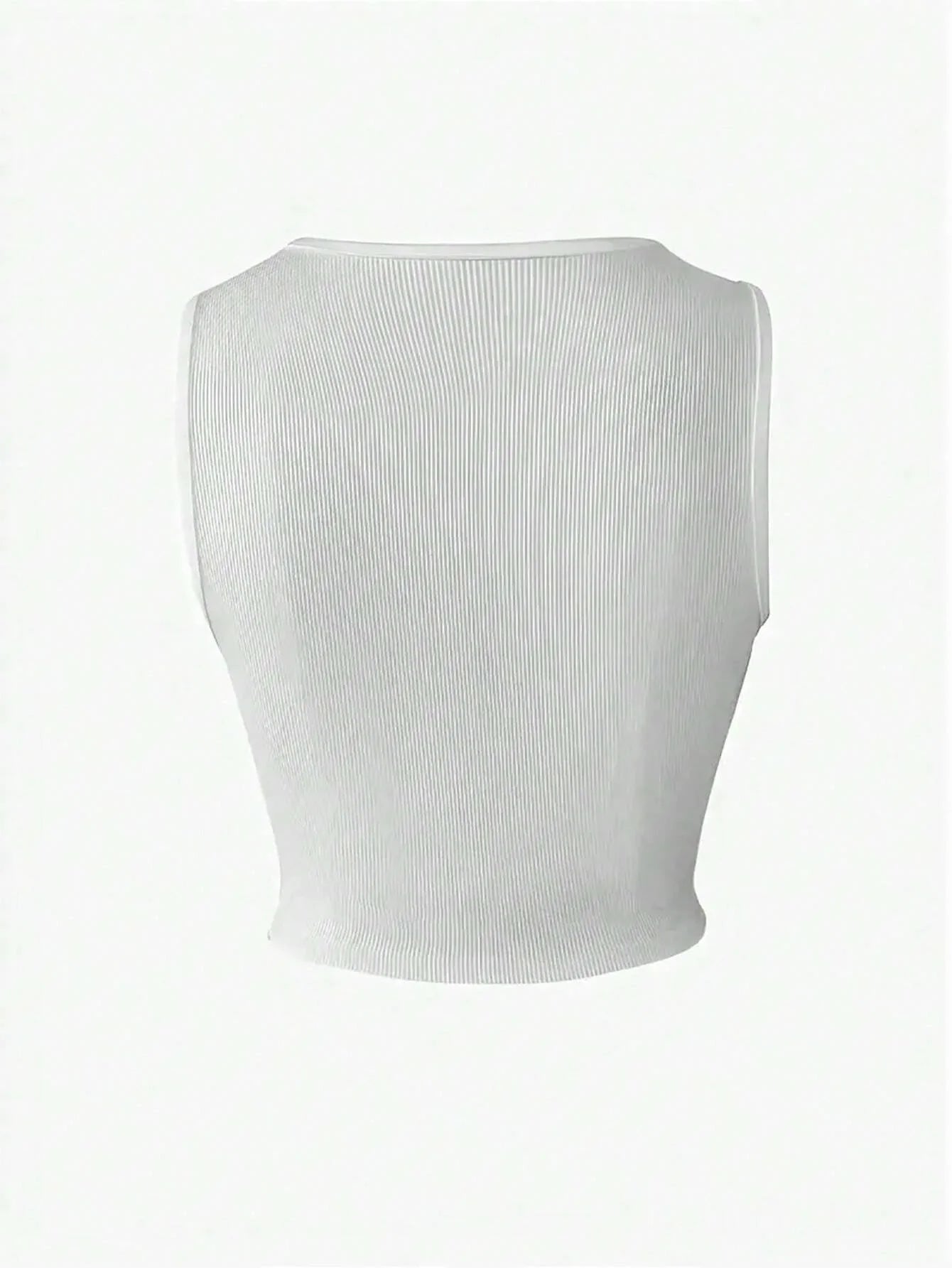 2024 Summer Fashion Cherry Teenage girls Sexy Letter Printed U Neck Tank tops Tops Women's Clothing