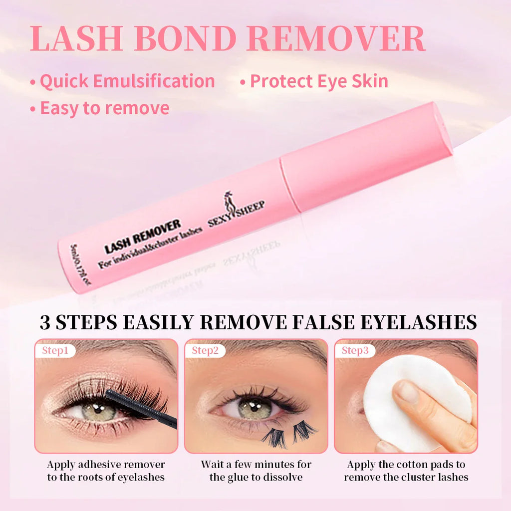 DIY Lash Extension Kit 480pcs Individual  Lashes Cluster Mix 40D 60D 60D 80D with Lash Bond and Seal and Remover,tweezers