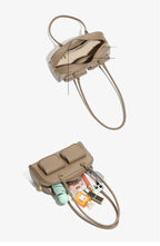 Burminsa Cowhide Genuine Leather Underarm Shoulder Bags For Women 2025 Luxury Designer Korean Bowling Tote Work Ladies Handbags