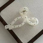 1pc black and white polka dot streamer bow grab clip luxury versatile shark clip hair clip hair grab elegant hair accessories