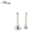 Alisouy 1PC G23 Titanium Internally Threaded Labret Shaft Lip Replacement Flat Bar Ear Tragus Stud Earring Body Piercing Jewelry