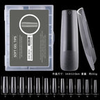 240PCs Extra Long XXL Size False Nail Tips Soft Gel Coffin Square Almond Fake Nail Tips Half Matte No Trace Traceless Nails