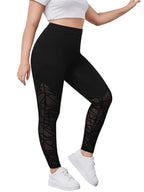 2024 new women's plus-size European and American style fashion slimming style yoga nine-point pants