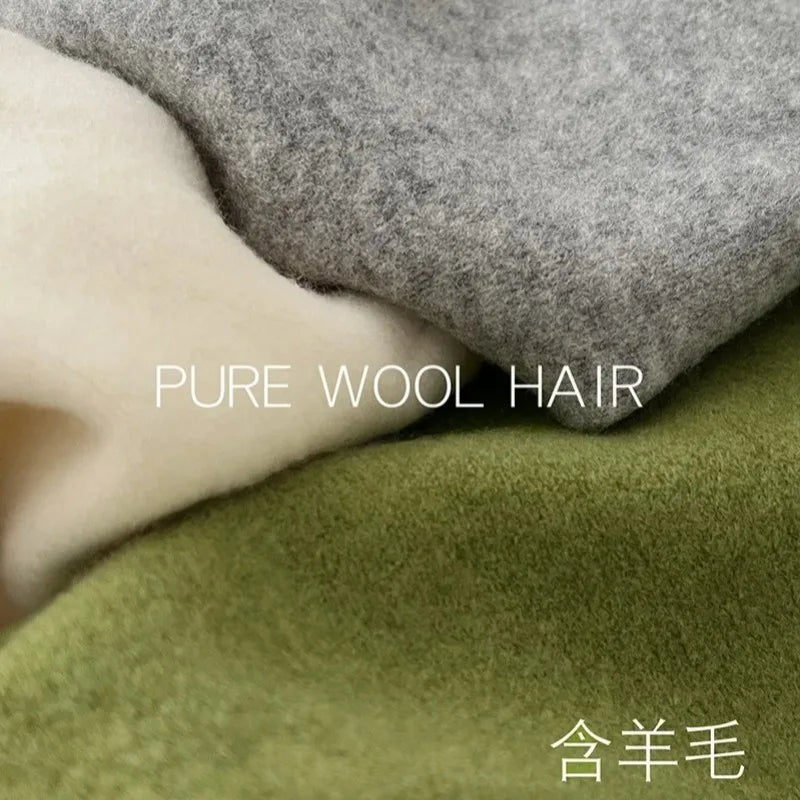 British Korean Style Niche Wool Knitted Triangular Scarf Women Headscarf Knitted Scarf Multi-functional Warm Knitted Scarf