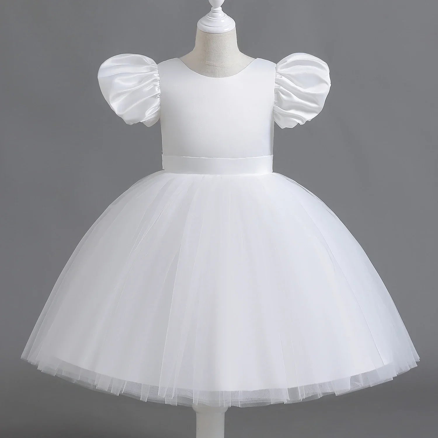 Elegant Girl Fluffy Dress Flower Baby Wedding Ceremony Costume Birthday Outfits White 1st Communion Tutu Gown Kids Gala Clothes