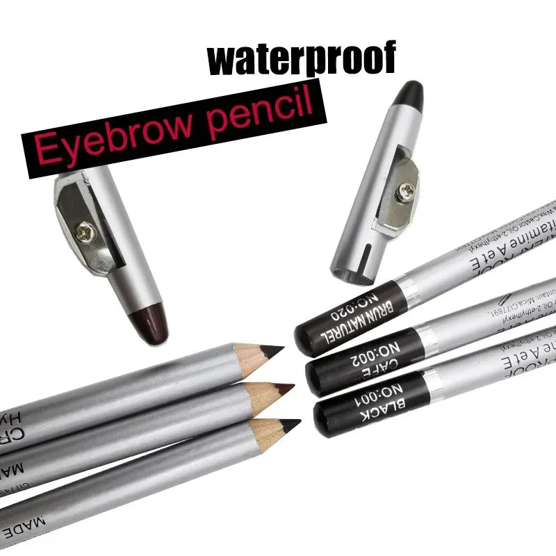 1/3pcs Eye Brow Pencil Waterproof Professional Women Eye Makeup Pen Easy Color Natural Black Brown Cosmetic Beauty Eyebrow Tool