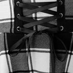 Black Checkered Women's Gothic Skirt Women Pleated Plaid Skirts Spring Autumn Girl Hip Hop Female Punk Goth Mini Skirt Clubwear