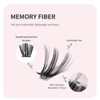 ANNAFRIS 300Pcs DIY Cluster Lash Extension Kit Color individual Lashes Kit with Lash Bond&Seal Remover Tweezers