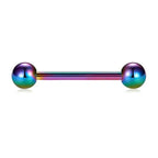 1PCS/4PCS Nipple Tongue Rings Straight Barbell 14G Stainless Steel Belly Button Rings Nipplerings Body Piercing Jewelry Purple