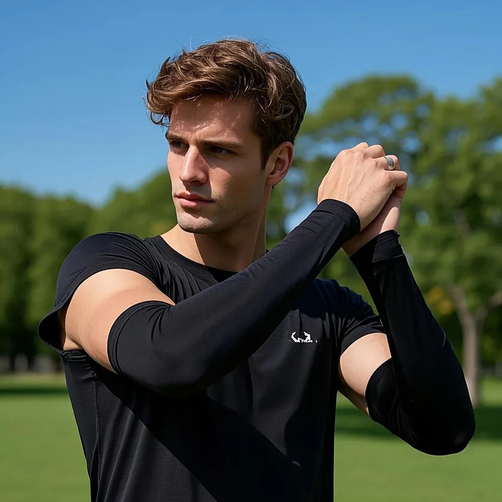 3Pairs Fashion Sun Ice Silk Sleeves Unisex Summer Sun Protection Arm Sleeves Suitable for Outdoor Riding, Driving, Fishing