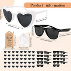 12-60Pcs Wedding Bridal Heart Shaped Sunglasses Party Favors Gift for Guests Bachelorette Hen Party Glasses Bridal Shower Decor