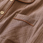 2025 New Spring Couple's Pajama Set 100% Cotton Long Sleeve Long Pants Two Piece Set for Men and Women's Home Furnishings