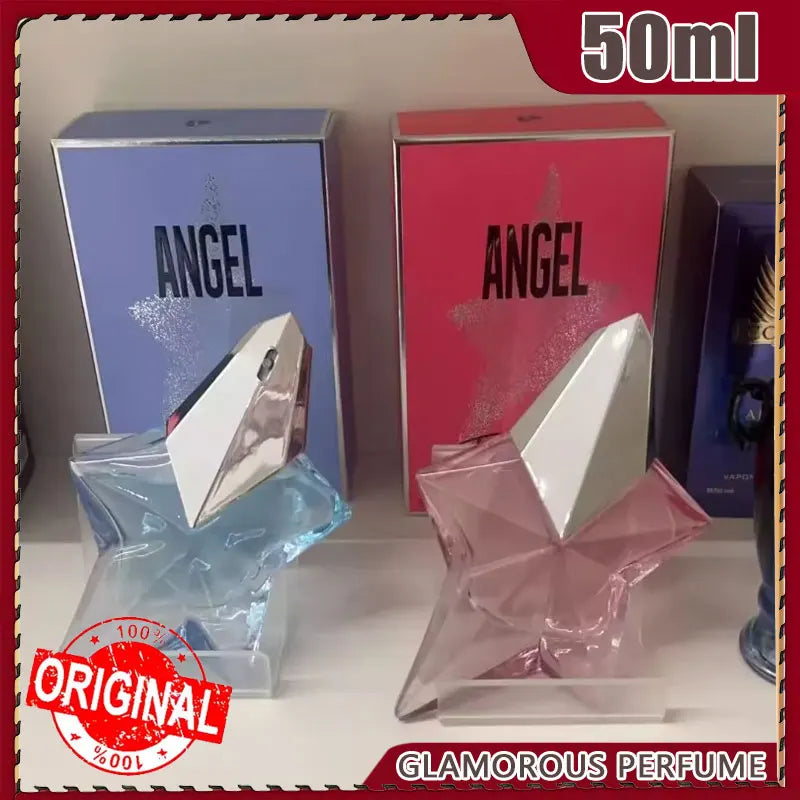 50ML Angel Eau De Parfum Refillable Spray Standing Star New Pheromone Elegant Charm Fresh Natural Vitality Perfume Spray