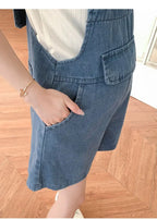 Denim Jumpsuit Rabbit Ears Cute Girl Chic Wide Legs High Waist Loose Korean Japan High Street Solid Jump Suits Women