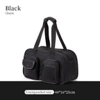 AJI Women Travel Bag Nylon Handheld Travel Bag Carry On Luggage Bag Large Capacity Weekender Gym Sport Holdall Overnight Bag