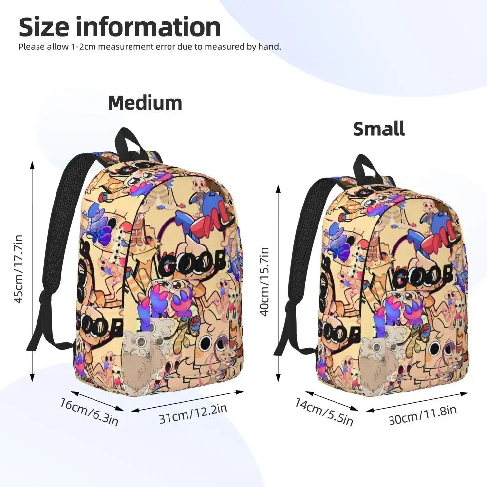 Dandys World Cool Backpack Lightweight High School Hiking Travel Game Logo Daypack for Men Women Laptop Computer Shoulder Bag