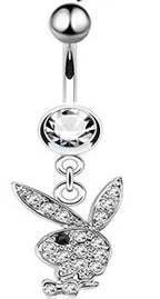 Belly Button Rings for Women Bunny Navel rings Gold color Rabbit Belly Rings Gem stone Belly Piercing Jewelry Body Jewelry