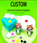 Custom Acrylic Brooches Popular Fashion Clothing Bags Accessories Kids DIY Personalized Design women fathers day gifts Pins